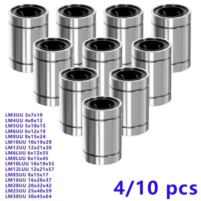 Image de Kit de Roulements Linéaires LM8UU - 10 Pièces pour CNC et Imprimante 3D