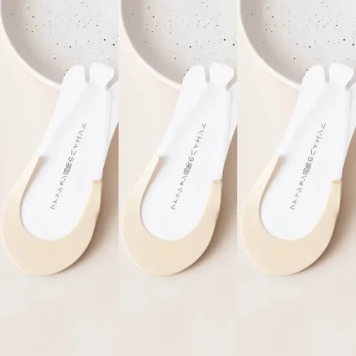 Immagine di 3 paia di calzini da barca invisibili da donna calzini estivi in silicone antiscivolo per scarpe con...