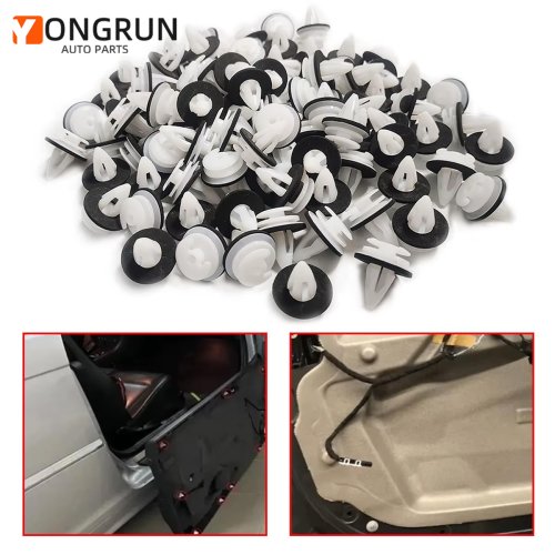 Zdjęcie Klipsy do paneli drzwiowych samochodowych – 20, 50 lub 100 sztuk, z pierścieniami uszczelniającymi, elementy złączne i nity do montażu zderzaków i obudów