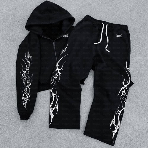 Bild von Stilvolles Herren-Streetwear-Set mit Retro-Punk-Design