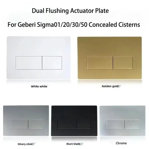 Image of Dual Flushing Actuator Plate for Geberi SIGMA01 Toilet Concealed Cisterns Wall-mount Tanks Flush Pannels Replacement Part