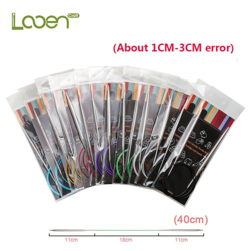 Image of Premium Stainless Steel Circular Knitting Needles with 100cm Cable – Complete Set for Crochet and Knitting Enthusiasts