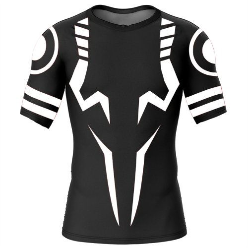 Imagen de Camisetas de Compresión con Estampado 3D para Hombres - Ropa Deportiva Transpirable y de Secado Rápido para Gimnasio, Entrenamiento y Fitness