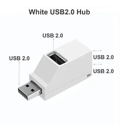 Image de Hub USB 3.0 Mini - 1 vers 3 Ports Haute Vitesse