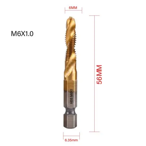 M6X1.0 doré