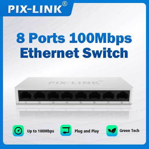 Image of Compact 8-Port 10/100Mbps Fast Ethernet Switch for Home and Office Networking