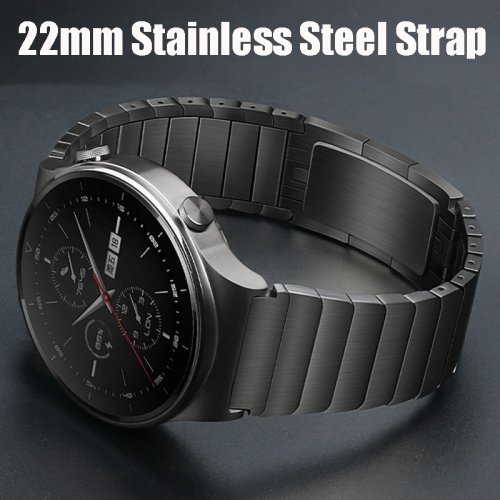 Imagen de Correa de acero inoxidable de 22mm para Huawei Watch GT6 Pro GT5 GT4 GT3 GT2 GT pulsera de Metal de 46mm para Huawei Watch 5/4/4pro/3/3pro