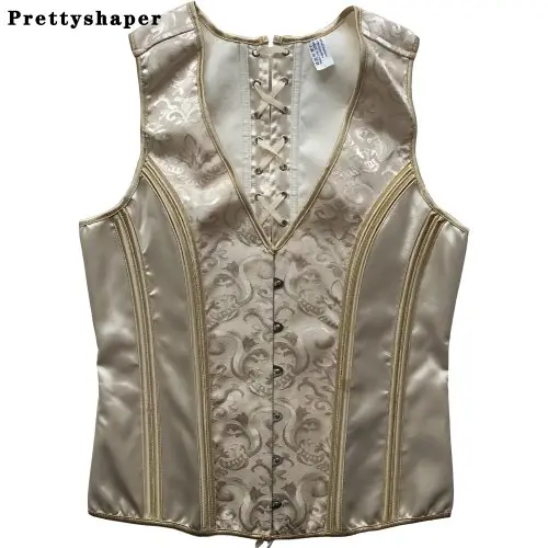 Image de Gilet Corset Homme Floral - Serrage Ventre & Silhouette Élégante