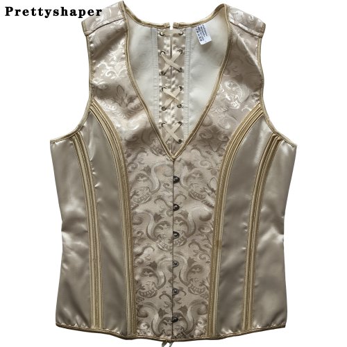Immagine di Gilet Corsetto da Uomo con Stampa Floreale Vintage – Modello Elegante per Controllo Addominale e Dimagrimento, Realizzato Artigianalmente