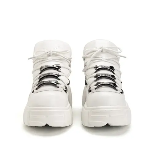 Image de Bottes Punk Femme à Lacets - Style Rock avec Plateforme et Talon