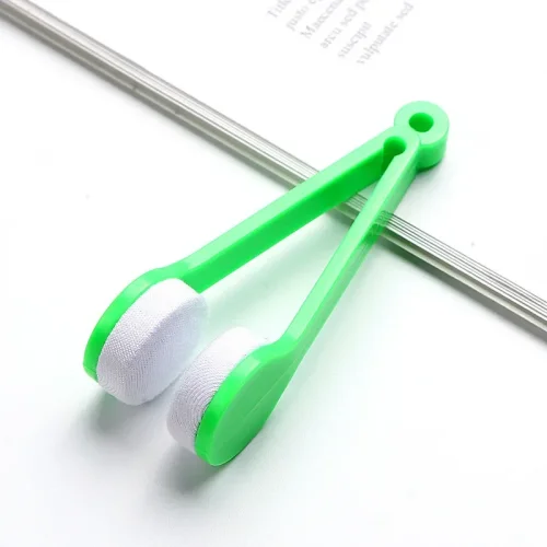 Imagen de Nuevo cepillo creativo para gafas de dos lados, limpiador de gafas de microfibra suave, limpiador de...