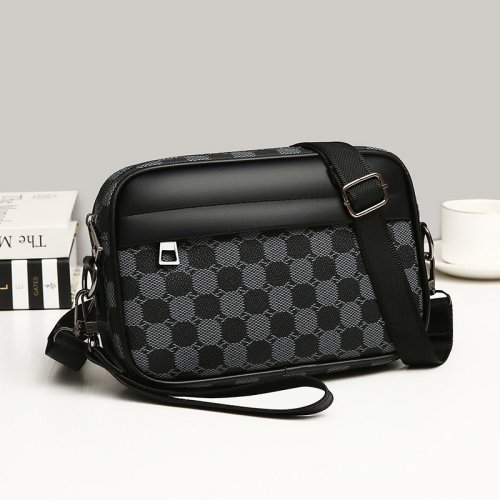 Image of Premium PU Leather Men's Waist Pack with Crossbody Strap – Stylish & Functional Travel Bag for Business, Daily Use, and Phone Storage
