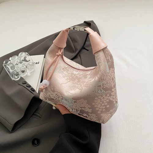 Imagen de Bolso Cruzado Pequeño de Estilo Chino con Diseño Elegante para Mujer, Bolso de Hombro Dulce y Moderno de Moda 2025