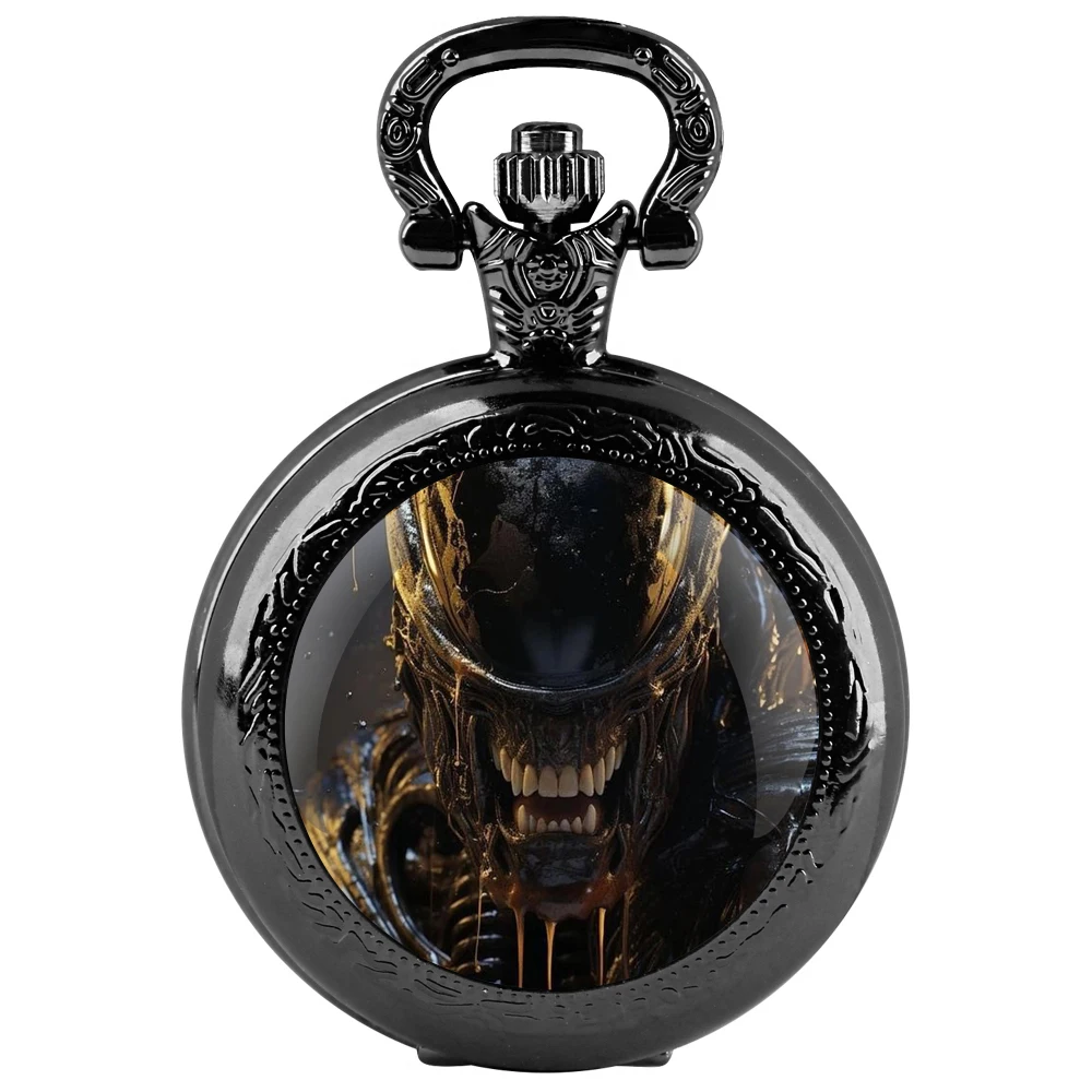 Image de Montre de Poche Xénomorphe Vintage - Collier Horloge pour Enfants