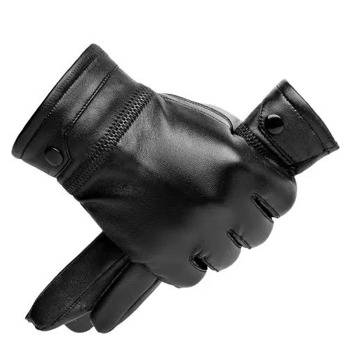 Image de Gants Hiver Homme Cuir Mouton - Chauds & Écran Tactile