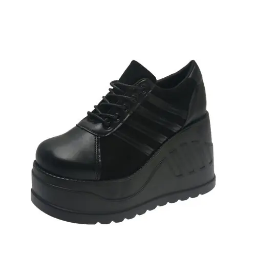 Image de Escarpins à plateforme noirs femme taille 35-43 mode 2025