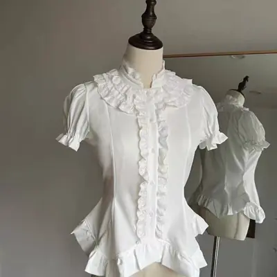 Image de Blouse Dentelle Vintage Lolita - Style Japonais & Coréen Chic