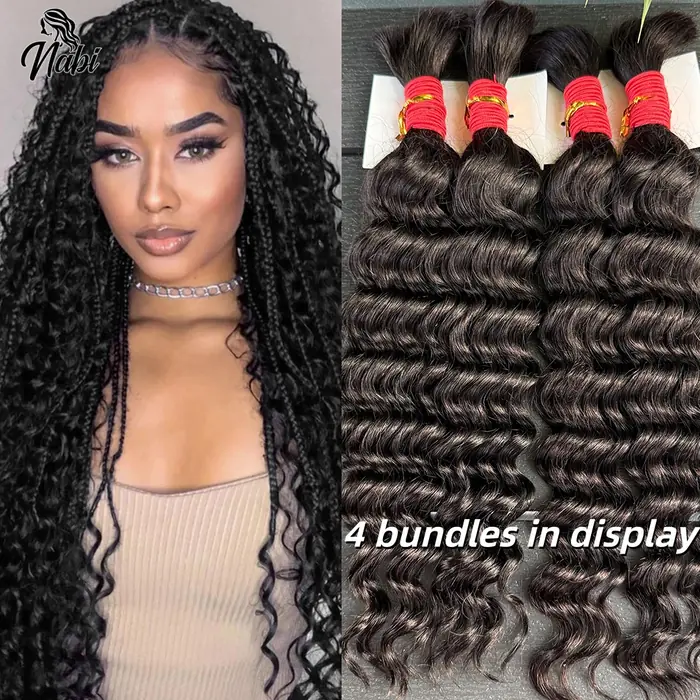 Image de Tresses BoHo Brésiliennes 50g - Vague Profonde pour Femme Noire
