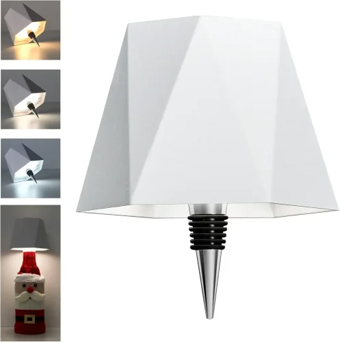 Imagen de Lampe de mesa en forme de bouteille sans fil, commande táctil, 3 colores, gradación continua, veilleuse adaptée au bar,