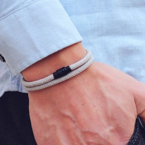 Afbeelding van Nieuwe Minimalistische Mannen Touw Armband Dubbellaags Survival Armband Homme Accessoires Vriendje Gift Magneet Gesp Pulsera Hombre