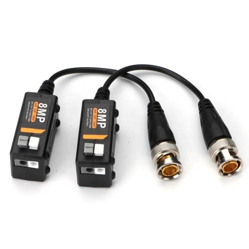Immagine di Kit Completo di 10 Paia di Balun Passivi HD per Telecamere CCTV 2MP/5MP - Trasmettitore e Ricevitore Video su Doppino Intrecciato AHD, CVI, TVI, CVBS