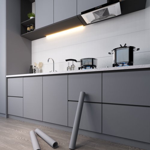 Afbeelding van Moderne Zelfklevende Muurstickers in Effen Kleur – Waterdichte Vinyl Film voor Keuken, Kasten en Woondecoratie