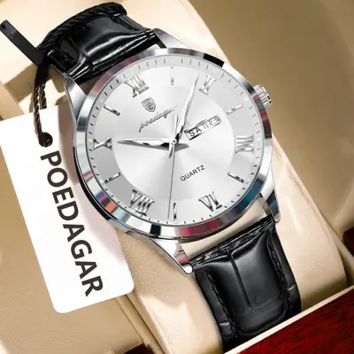 Image de Montre Homme Luxe Cuir - Étanche & Lumineuse