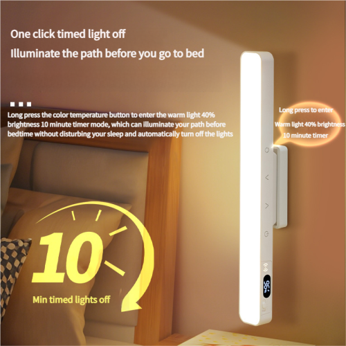Image of Touch-Controlled Magnetic Desk Lamp with Built-In 2500mAh Rechargeable Battery – Ideal for Reading, Bedside, Cabinet, and Mirror Use