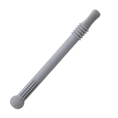 Image de Jouet de Dentition en Silicone Bébé - Paille Molaire Sûre