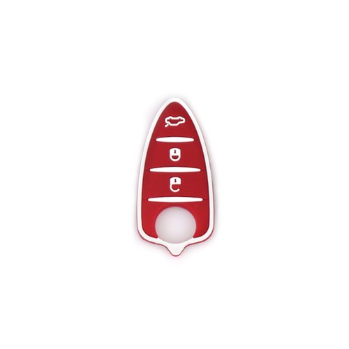 Immagine di Custodia in Silicone per Chiave Auto a 3 Pulsanti - Ricambio Fob Flip Compatibile con Alfa Romeo Mito, Giulietta, 159, GTA, 147, 156, 166 - Protezione Antiurto e Antipolvere