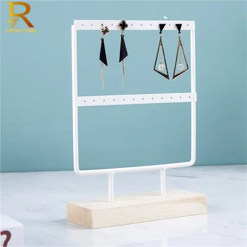 Image de Présentoir Bijoux Luxe - Support Suspendu en Bois & Métal