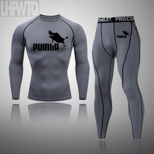 Afbeelding van Heren Thermische Compressie Basislaag - Volledig Trainingspak met Lange Onderbroek en Leggings voor Winter Sport en Fitness