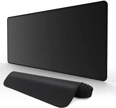 Image de Tapis de Souris Gaming XXL Noir - Grand Tapis Bureau PC