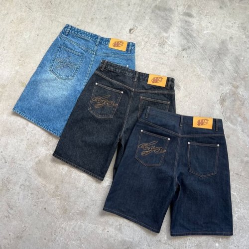 Imagen de Pantalones Cortos Vaqueros Y2K con Bordado Retro