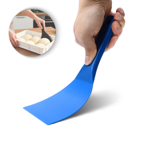 Image of Premium Stainless Steel Pizza Dough Scraper with Ergonomic Handle and Wall Mount Bracket – Perfect for Homemade Pizza, Bread, and Dough Crafting