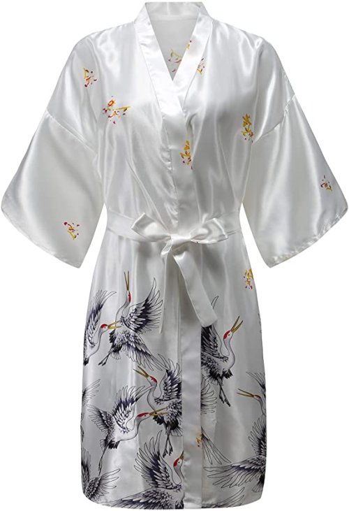 Imagen de Bata de Satén Floral para Mujer - Elegante y Cómoda