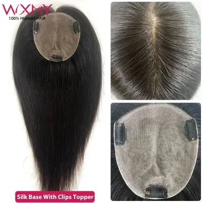 Image de Toppers de Cheveux Raides avec Clips - Naturels & Respirants