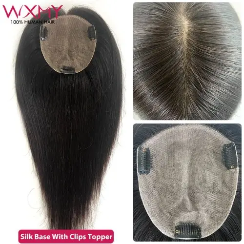 Image de Toppers de Cheveux Raides avec Clips - Naturels & Respirants