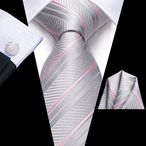 Cravatta da sposa in seta a righe rosse nere per uomo Gemello pratico regalo Cravatta da uomo Fashion Business Party Dropshiping Hi-Tie Designer