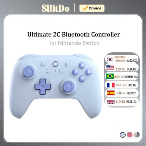 Imagen de Controlador Bluetooth 8BitDo Ultimate 2C para Nintendo Switch 2: Gamepad Inalámbrico con Joystick de Efecto Hall para Consola NS OLED
