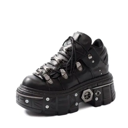 Image de Chaussures Punk Plateforme Haute - Style Russe Métal Lourd
