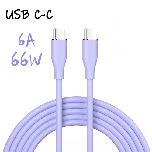 Immagine di Cavo USB-C 66W Rapido in Silicone – Ricarica Veloce per iPhone, Huawei, Xiaomi