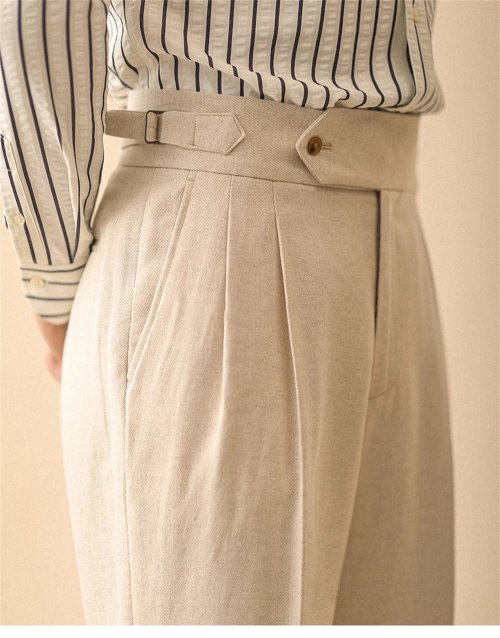 Image de Pantalon Lin Homme Été - Style Élégant & Confortable
