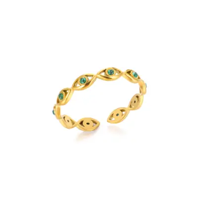 Image de Bague Zircon Coloré Or - Élégance & Style