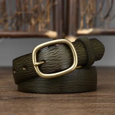 Image de Ceinture en Cuir Véritable pour Femme - Style Rétro & Élégant