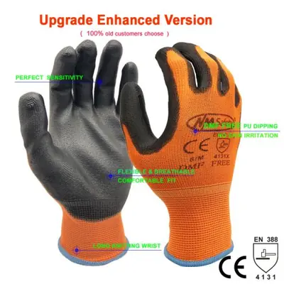 Image de Gants de Protection Industrielle Noir - 12 Paires