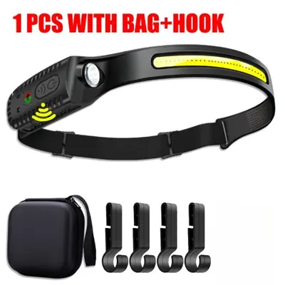 Image de Lampe Frontale LED Rechargeable USB - Torche Puissante pour Camping et Pêche