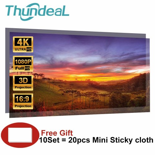 Image of Premium 100-Inch 16:9 Fabric Projector Screen with Reflective Surface for Sony, Epson, BenQ, HY300, HY320 – Ideal for Home Theater & Outdoor Viewing