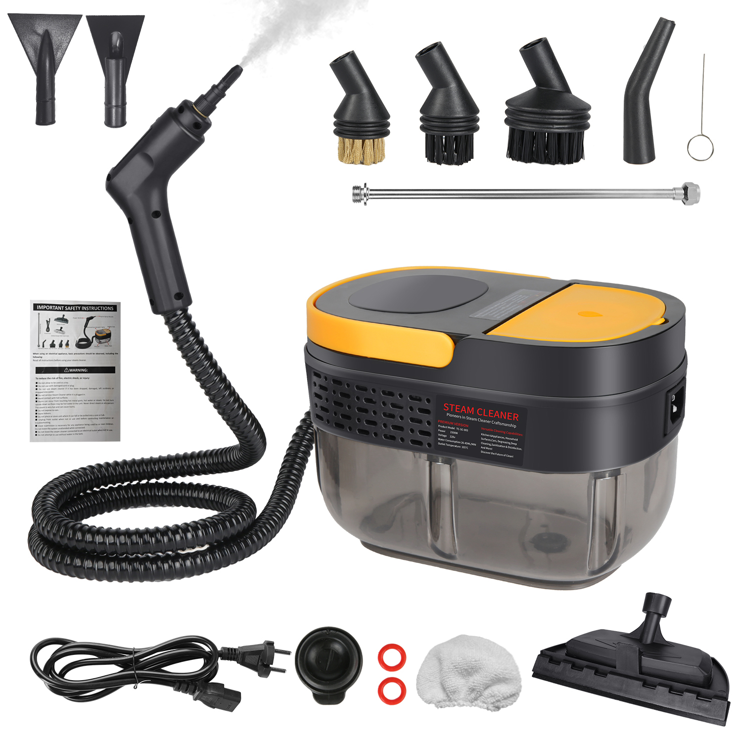 Image de Nettoyeur à Vapeur 2500W - Nettoyage Puissant & Stérilisant