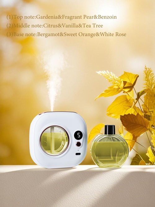 Imagen de Difusor de Aromas Automático Recargable con Aceites Esenciales - Máquina Aromática Natural para Baño, Hotel y Hogar